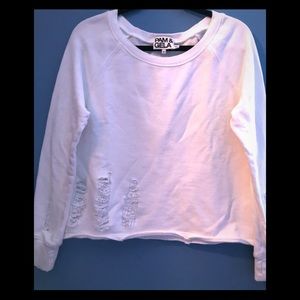 White crop sweatshirt